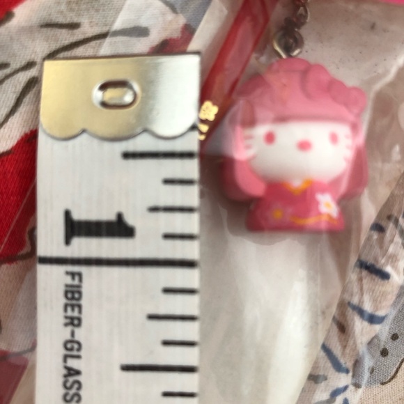 New NWT Sanrio Hello Kitty body solid mini figure pink ear pick stick 2007 Japan - Picture 4 of 6